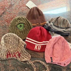 Kids Knitted Beanie Hat Set
